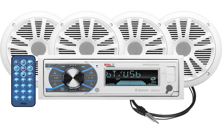 Bluetooth Marine MP3/USB/SD AM/FM Receiver Stereo & 5.25” Speaker Kit