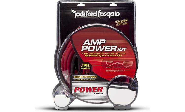 Rockford Fosgate カーオーディオ ケーブルセット Rockford Fosgate RFK1D Amp Wiring Kit 1/0-gauge dual amp wiring