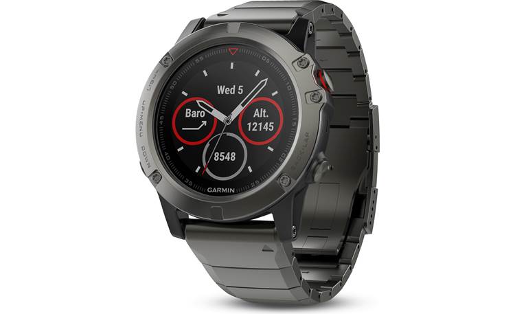 luge landing egetræ Garmin Fenix 5X Sapphire Edition (Slate gray with metal band) GPS  multisport training smartwatch with built-in HR monitor at Crutchfield