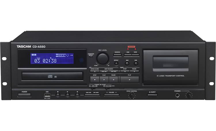 Tascam CD-A580-V2 Professional CD player/cassette recorder with USB dubbing  at Crutchfield