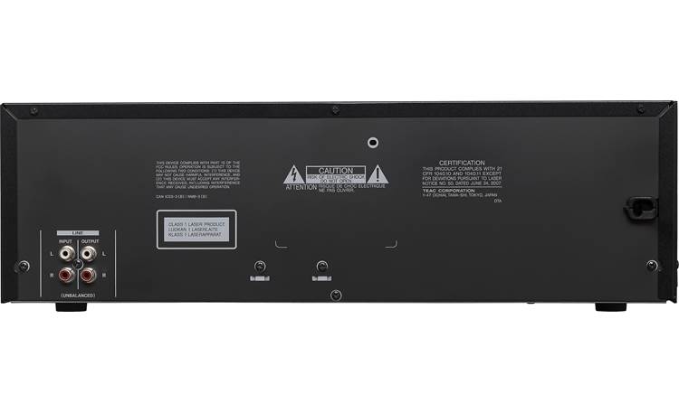 Tascam CD-A580 Back