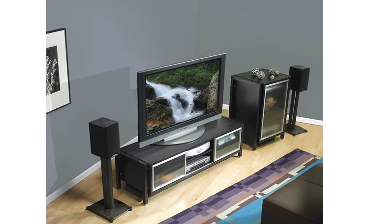 Sanus SF34 Shown as part of a home theater system (speakers not included)