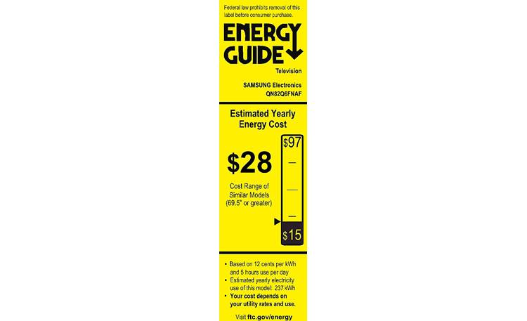 Samsung QN82Q6FN Energy Guide