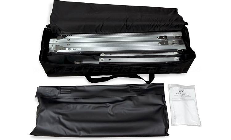 Elite Screens Yard Master 2 Dual Soft padded carrying bag stores all parts for easy portability