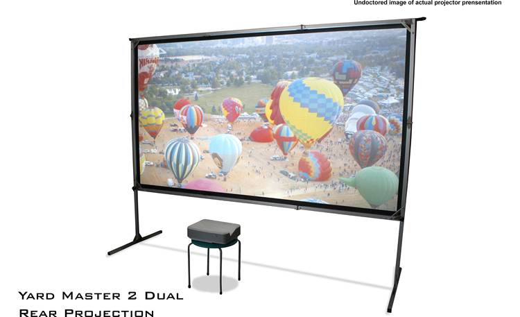 Elite Screens Yard Master 2 Dual Rear-projection mode using an ultra short-throw projector