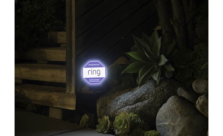 Ring Solar Security Sign Solar-powered for nighttime illumination