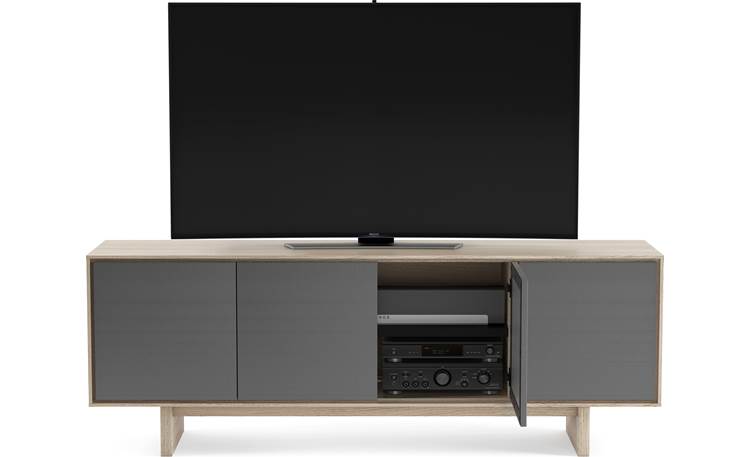 BDI Octave™ 8379GFL Drift Oak - with door open (TV and components not included)