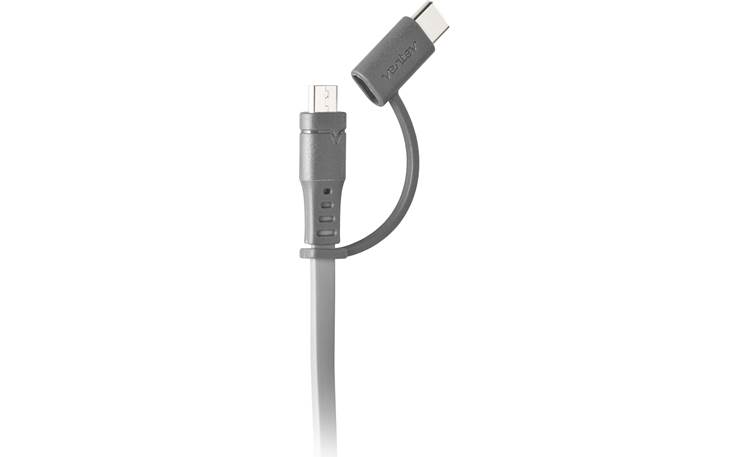 Ventev Chargesync Flat Gray 3 Foot 2 In 1 Cable Usb A To Micro Usb Or Usb C At Crutchfield 2571