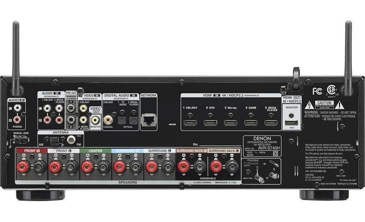 Denon AVR-S740H 7.2-channel receiver with Wi-Fi®, Bluetooth