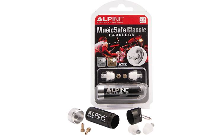 Alpine Hearing Protection MusicSafe Classic Earplugs w/Medium & High Protection 