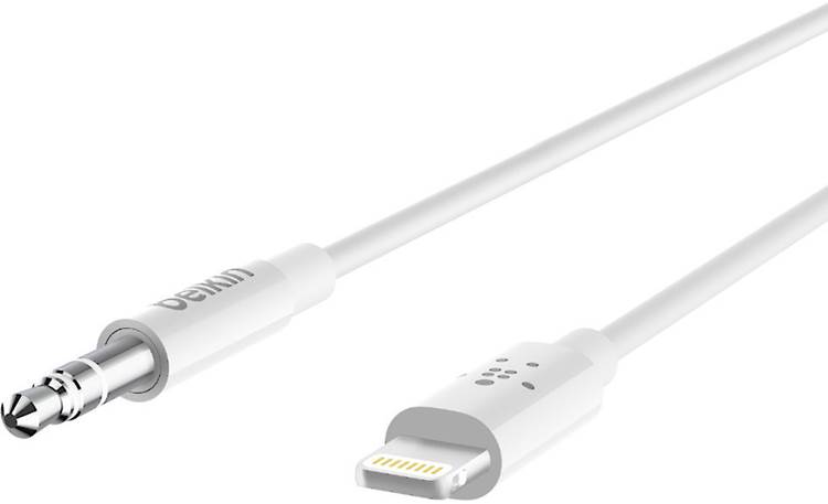 Belkin 3.5mm to Lightning™ Audio Cable Plug newer iPhones into an aux input on your stereo