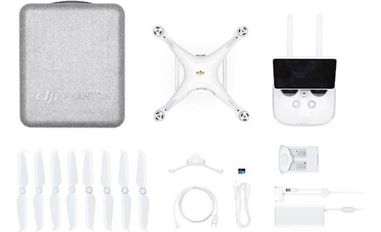 DJI Phantom 4 Pro+ V2.0 Quadcopter Shown with included accessories