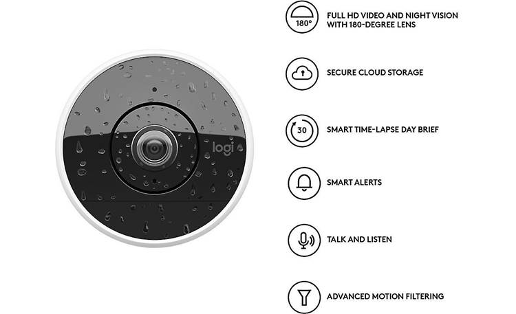 Logitech® Circle 2 Two-Camera/Battery Combo Pack Overview of features
