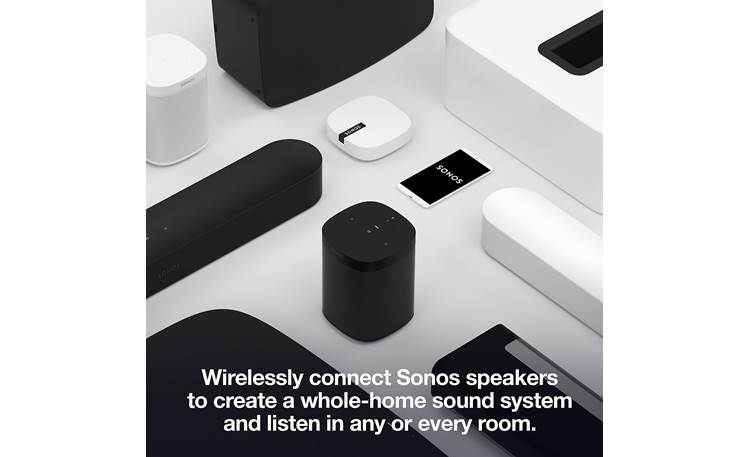 Sonos Beam Conencts with all Sonos products (available separately, smartphone not included)