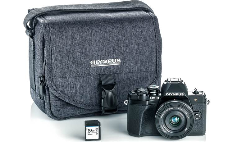 Olympus OM-D E-M10 Mark III Kit Shown with included accessories