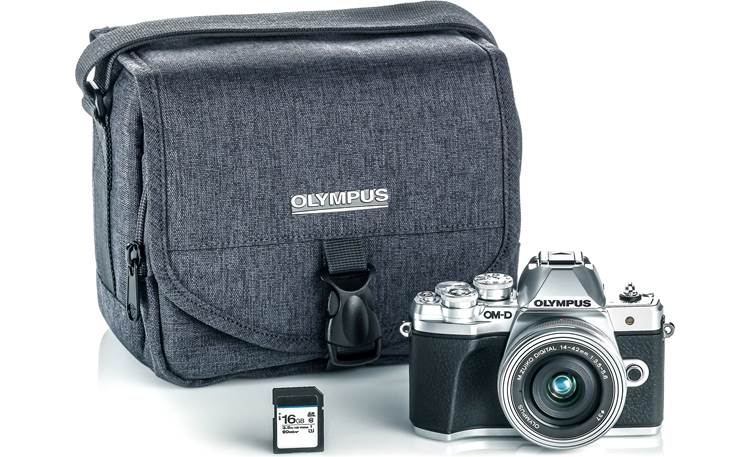 Olympus OM-D E-M10 Mark III Kit (Silver) mirrorless camera with and and14-42mm EZ lens at Crutchfield