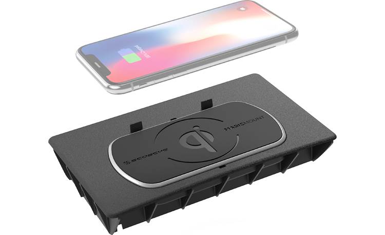 Scosche FDQ02 This Scosche wireless Qi charger fits in the front console location in your vehicle (phone not included)