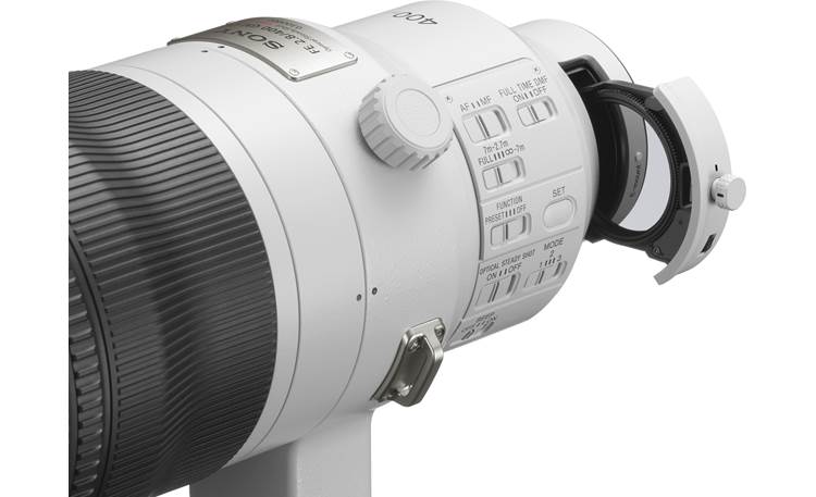 Sony FE 400mm f/2.8 GM OSS Drop-in filter slot accepts 40.5mm filters
