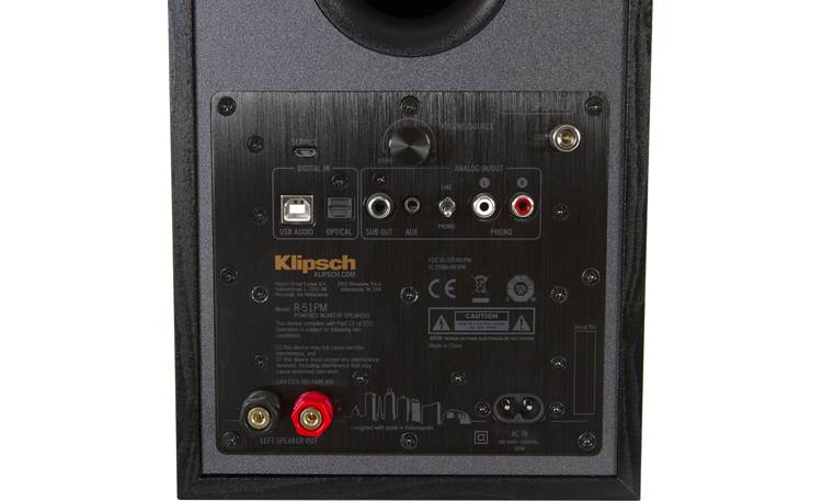 Klipsch Reference R-51PM Plenty of connections, including a phono input