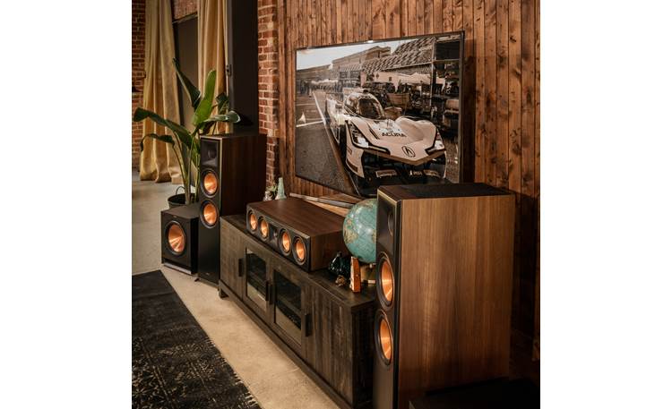 Klipsch Reference Premiere RP-8060FA Shown as part of a Klipsch home theater system