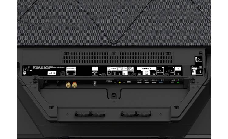 Sony MASTER Series XBR-65A9F Back (close-up view of A/V connections)