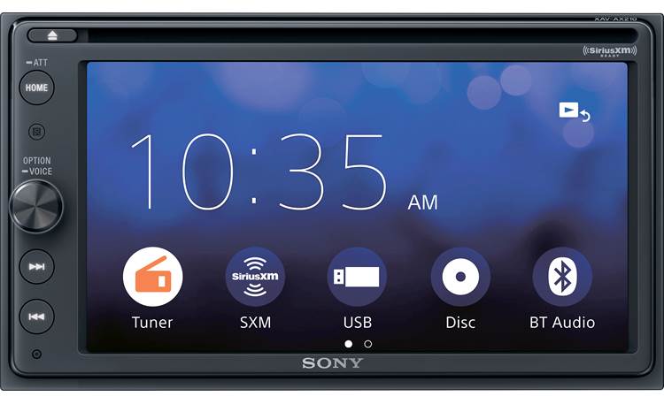 Sony XAV-AX210SXM The XAV-AX210SXM offers a crystal clear display.