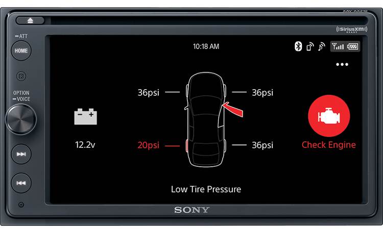 Sony XAV-AX210SXM iDatalink screen information