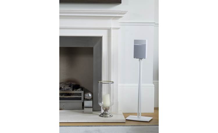 SoundXtra Floor Stand White - hollow support hides wires and cables (speaker not included)