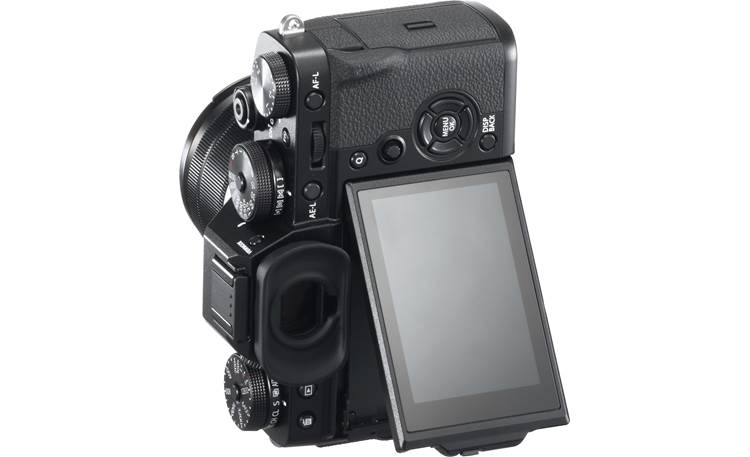 Fujifilm X-T3 Kit Shown in vertical orientation with touchscreen tilted upward