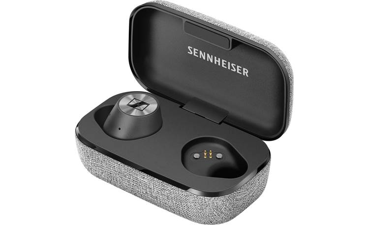 Sennheiser Momentum True Wireless Earbuds snap into included charging case