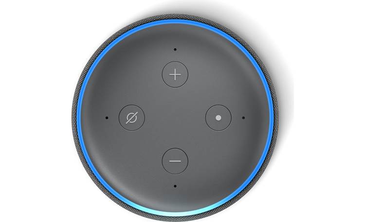 Amazon Echo Dot (3rd Generation) Black - top--mounted control buttons