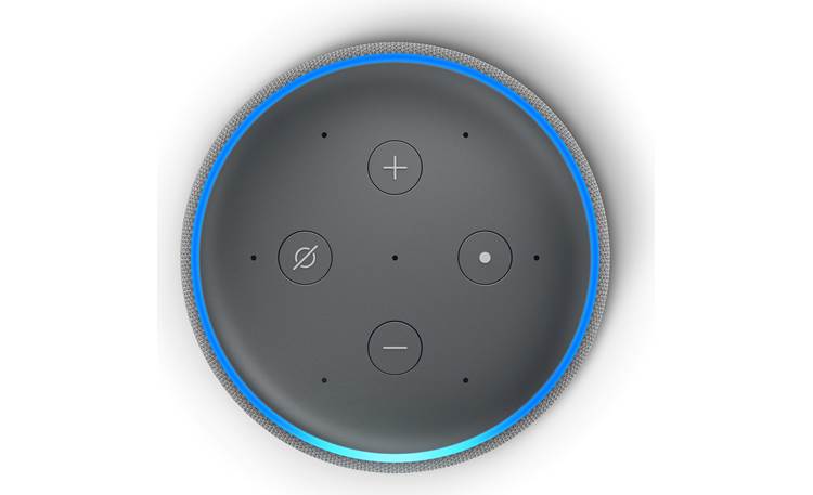 Amazon Echo Plus (2nd Generation) Gray - top-mounted control buttons