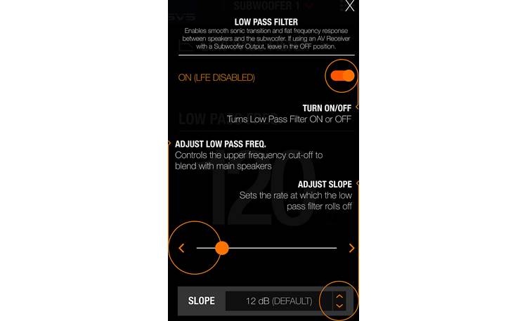 SVS PB16-Ultra The app even provides explanations of how each adjustment affects the sound