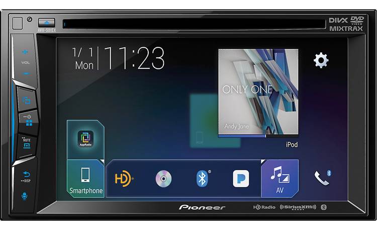 Pioneer AVH-501EX The AVH-501EX features an HD Radio tuner and a customizable home screen interface