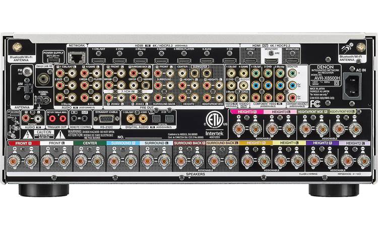 Denon AVR-X8500H (Silver) 13.2-channel home theater receiver with