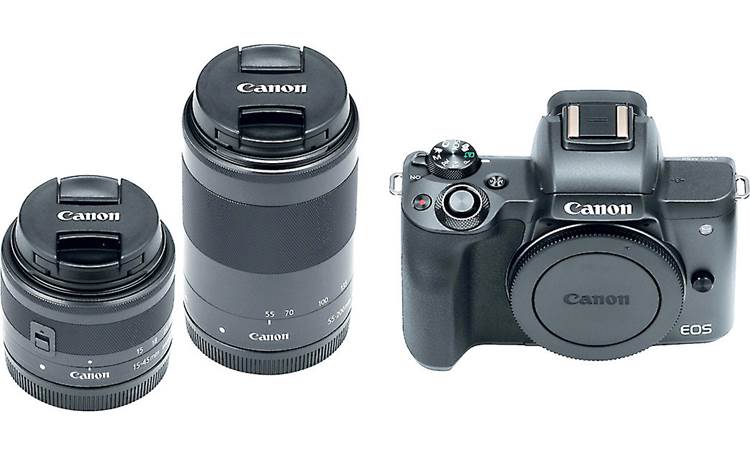 Canon EOS M50 Two Lens Kit 24.1-megapixel camera with 15-45mm and 55-200mm IS zoom lenses, Wi-Fi®, and at Crutchfield
