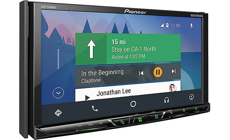 Pioneer AVH-2440NEX Android Auto navigation pictured. 
