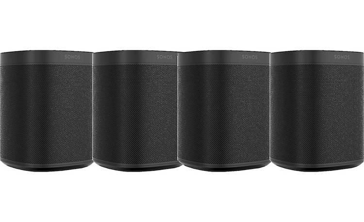 Sonos One 4-pack (Black) Four wireless smart speakers with built-in Amazon Alexa, Google Assistant, and Apple AirPlay® at Crutchfield