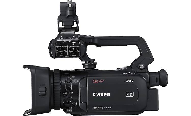Canon XA50 Detachable handle includes microphone holder