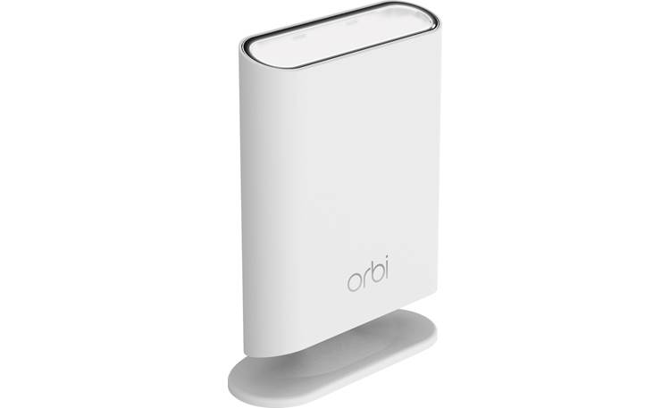 NETGEAR Orbi Outdoor Satellite Shown on included stand