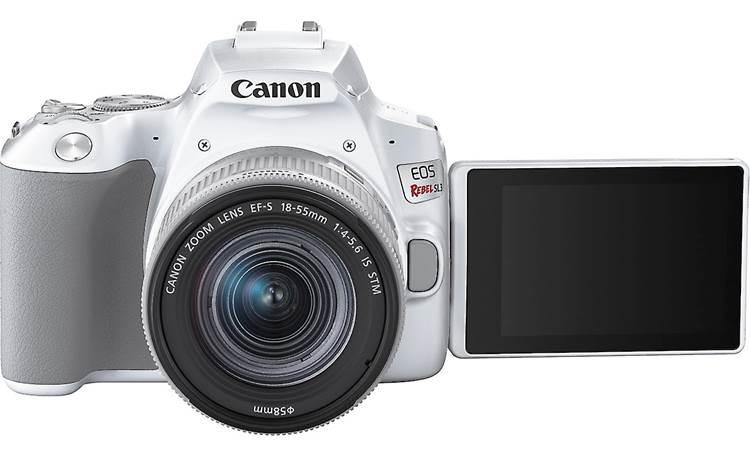 Canon EOS Rebel SL3 Kit Shown with rotating touchscreen facing forward
