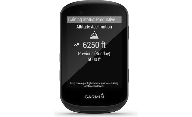 Garmin Edge 530 Mountain Bike Bundle Acclimization tracking.