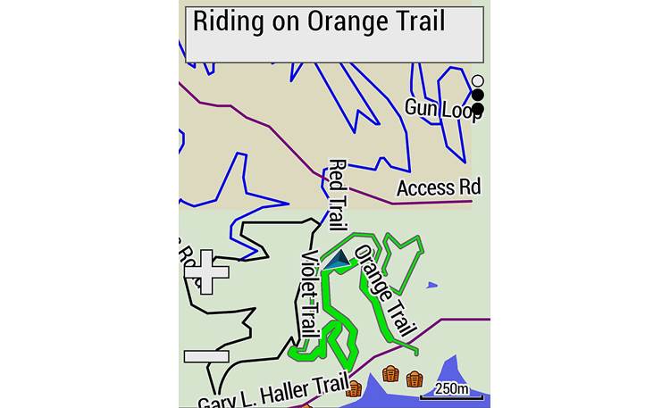 Garmin Edge 830 Trail maps. 