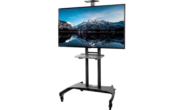 Kanto MTM82PL-S Mobile TV Cart- Black Right front (TV not included)