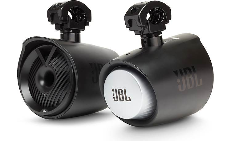 JBL MT6HLB marine tower speakers with RGB lighting