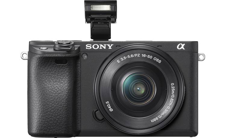 Sony Alpha a6400 Kit Shown with flash popped up