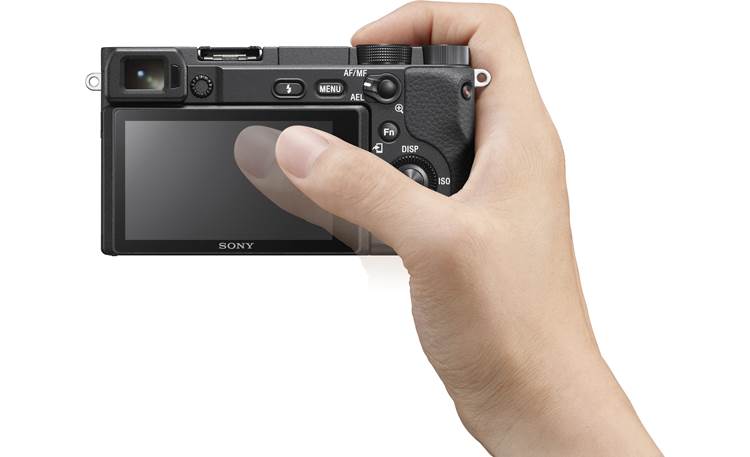 Sony Alpha a6400 Telephoto Lens Kit Touch the LCD screen to focus, even with your eye to the viewfinder