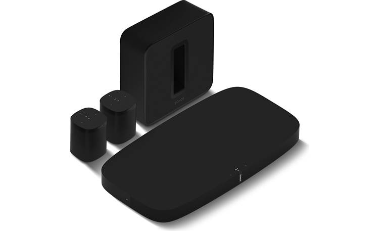 Møde hjemmelevering New Zealand Sonos Playbase 5.1 Home Theater System (Black) Includes Sonos Playbase with  Apple® AirPlay® 2, Sub, and two Play:1 speakers at Crutchfield