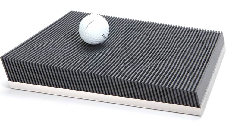 Bowers & Wilkins Formation Audio Compact, modern design (golf ball shown for scale)