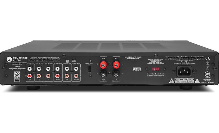 Cambridge Audio AXA35 Back (U.S. models 110 voltage)